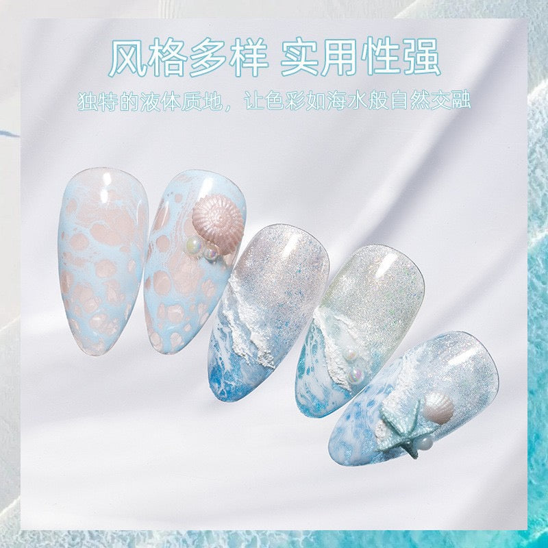 6pcs Ocean Wave Blooming Liquid