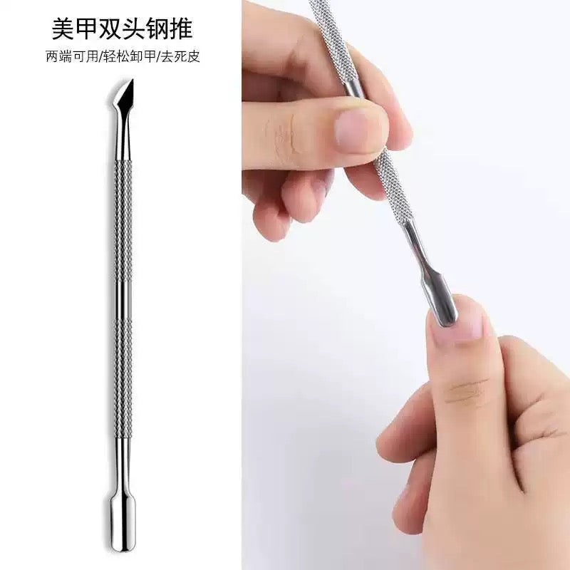 Professional Cuticle Pusher and Spoon Nail Clear