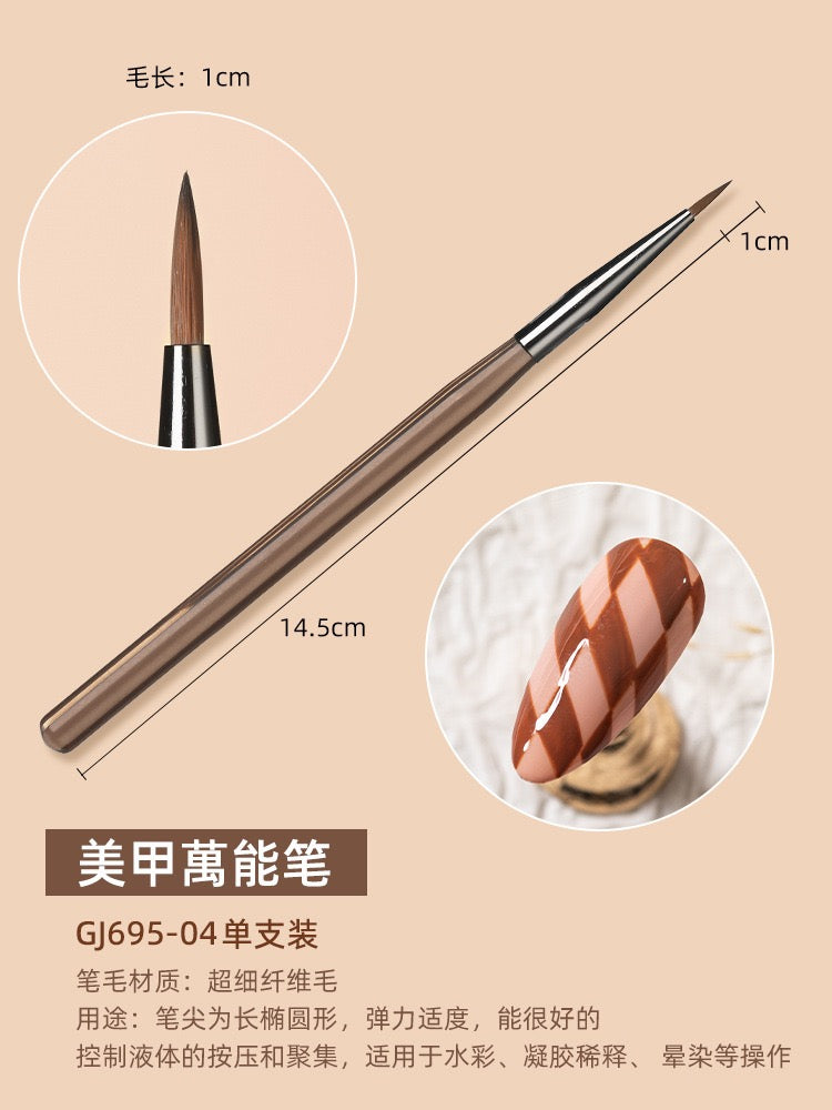 9pcs Nail Detail Paint Brushes Set