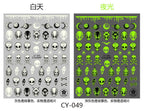 9pcs  Glow-in-the-Dark Halloween Nail Stickers