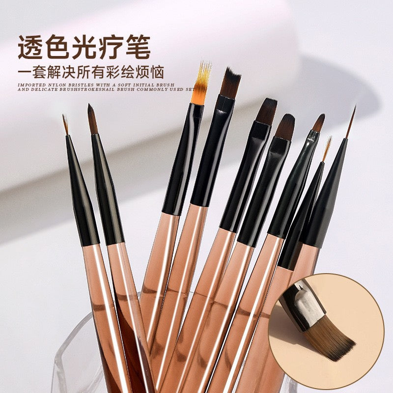 9pcs Nail Detail Paint Brushes Set