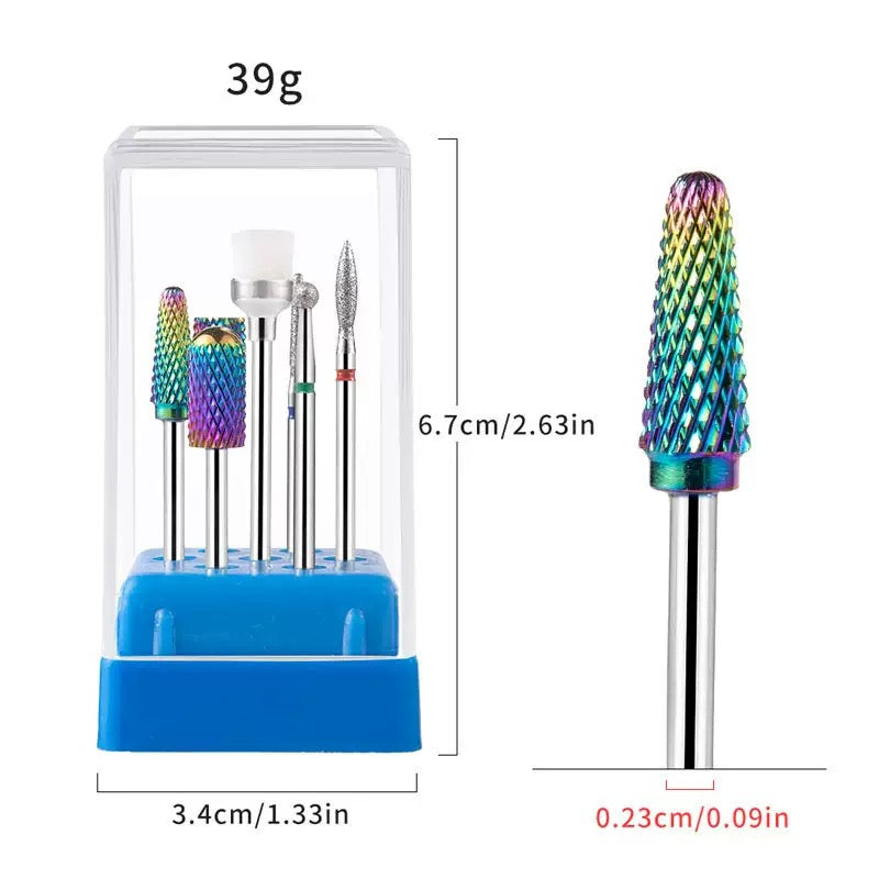 7pc Nail Drill Bit Set