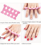 50/pcs、100pcs/set Pink Soft Sponge Finger & Toe Separators Set