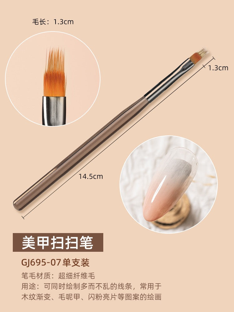 9pcs Nail Detail Paint Brushes Set
