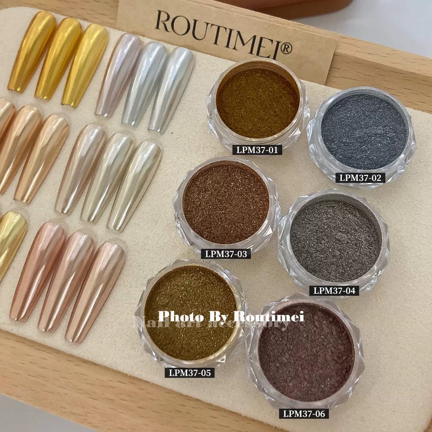 6 pcs/set Magic Mirror Nail Art Powder