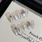 Handmade Press On Nails Medium Almond River Seine