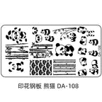 Cartoon DA Nail Stamp Plates With Safety Pad