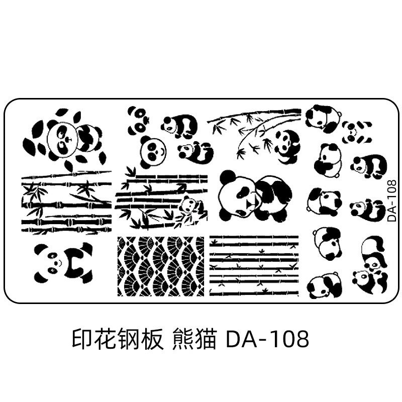 Cartoon DA Nail Stamp Plates With Safety Pad