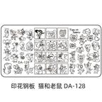 Cartoon DA Nail Stamp Plates With Safety Pad