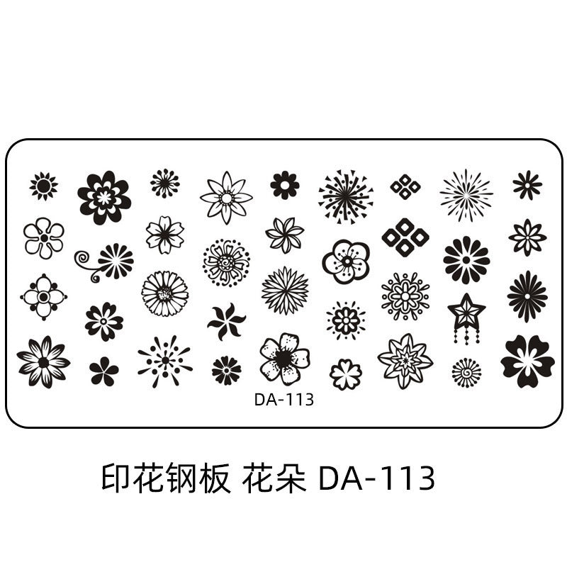 Cartoon DA Nail Stamp Plates With Safety Pad