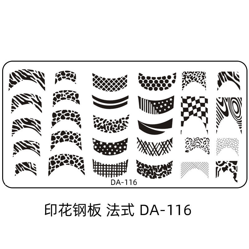 Cartoon DA Nail Stamp Plates With Safety Pad