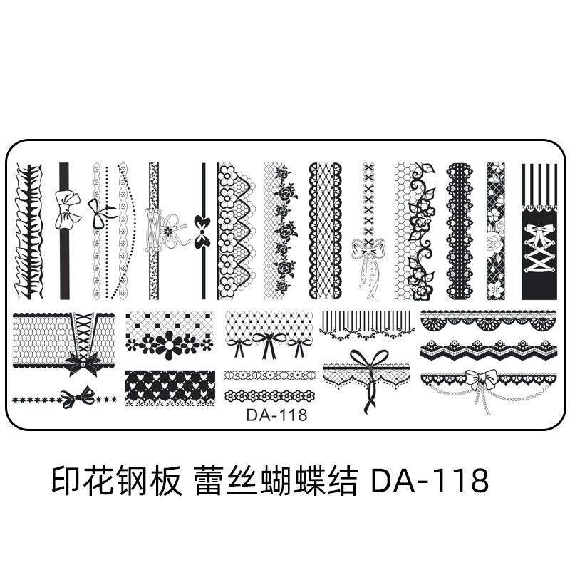 Cartoon DA Nail Stamp Plates With Safety Pad