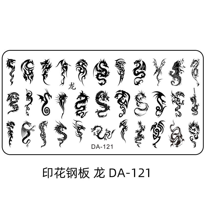 Cartoon DA Nail Stamp Plates With Safety Pad