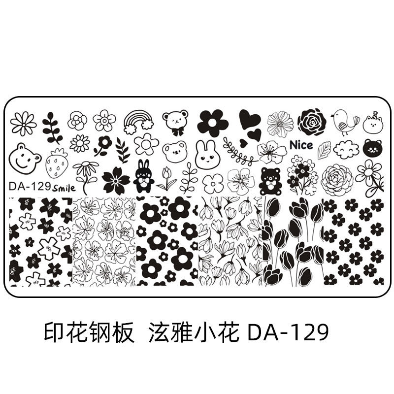 Cartoon DA Nail Stamp Plates With Safety Pad