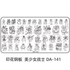 Cartoon DA Nail Stamp Plates With Safety Pad