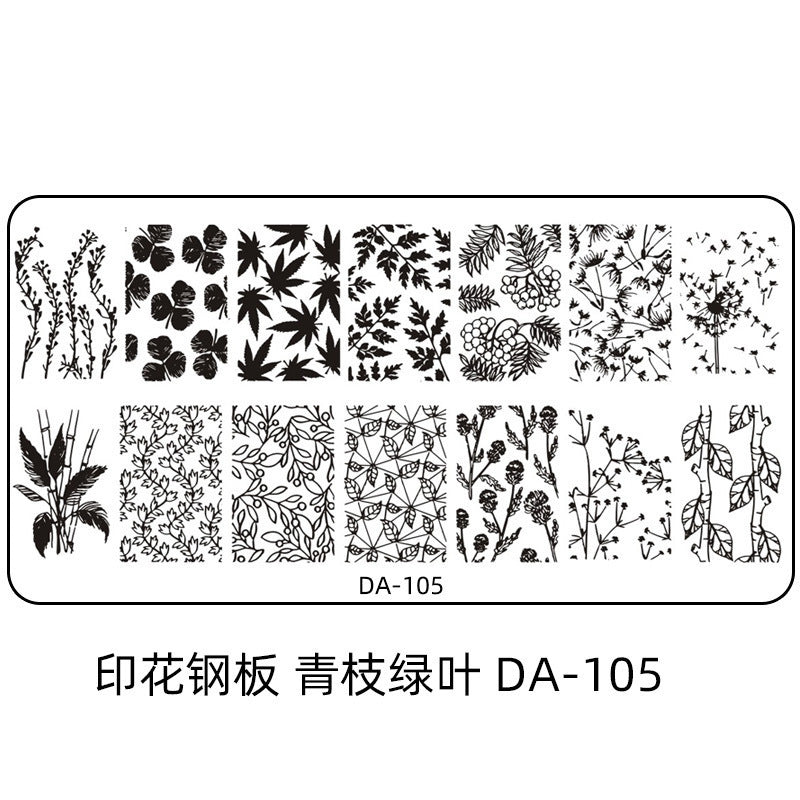 Cartoon DA Nail Stamp Plates With Safety Pad