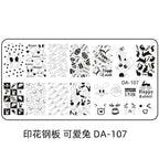 Cartoon DA Nail Stamp Plates With Safety Pad