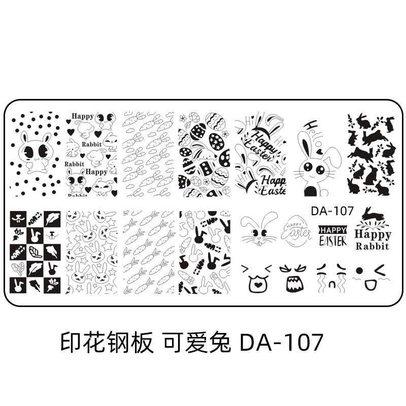 Cartoon DA Nail Stamp Plates With Safety Pad