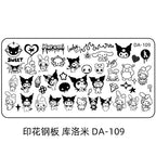 Cartoon DA Nail Stamp Plates With Safety Pad