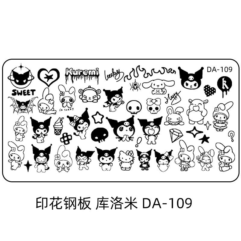 Cartoon DA Nail Stamp Plates With Safety Pad