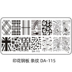 Cartoon DA Nail Stamp Plates With Safety Pad