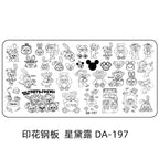 Cartoon DA Nail Stamp Plates With Safety Pad