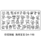 Cartoon DA Nail Stamp Plates With Safety Pad