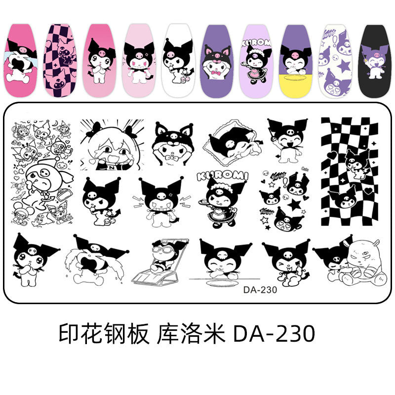 Cartoon DA Nail Stamp Plates With Safety Pad