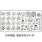 Cartoon DA Nail Stamp Plates With Safety Pad