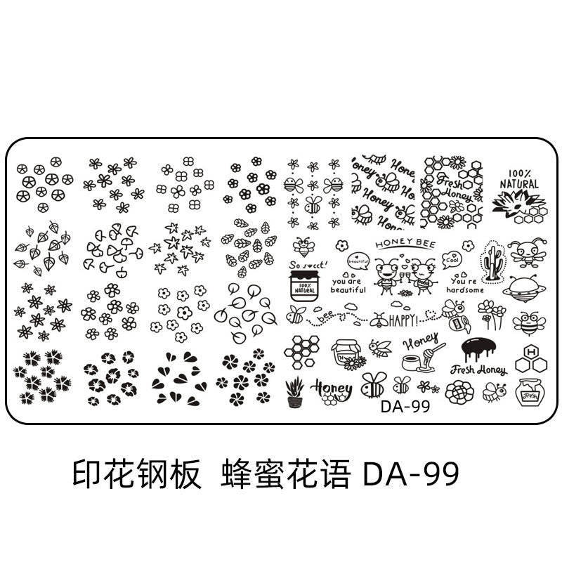 Cartoon DA Nail Stamp Plates With Safety Pad