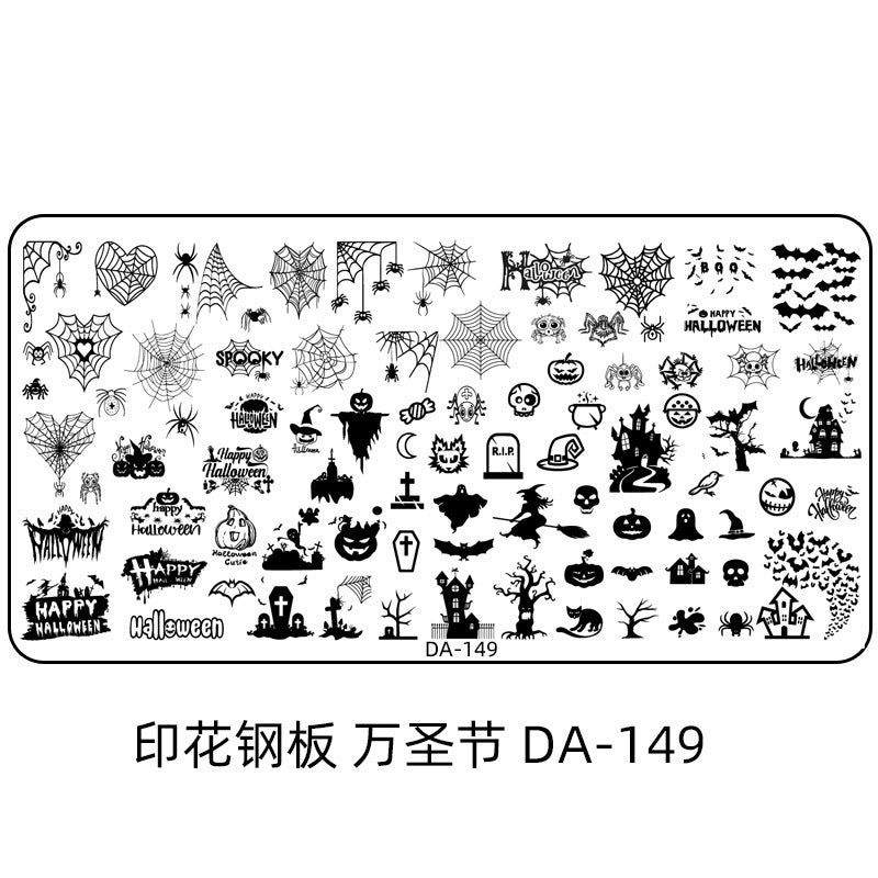 Cartoon DA Nail Stamp Plates With Safety Pad
