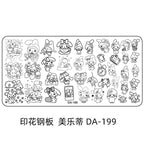 Cartoon DA Nail Stamp Plates With Safety Pad