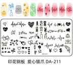 Cartoon DA Nail Stamp Plates With Safety Pad