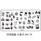 Cartoon DA Nail Stamp Plates With Safety Pad
