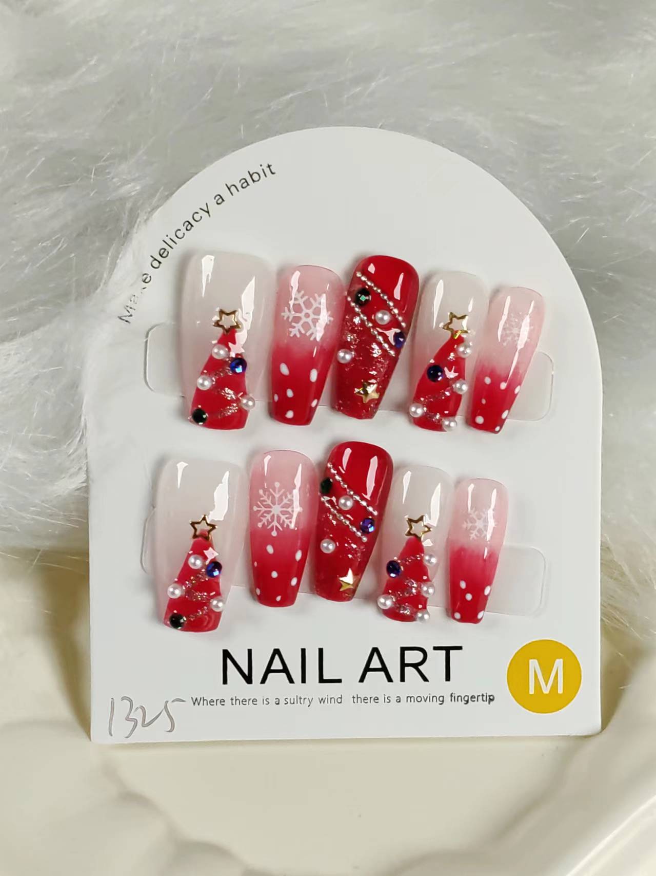 Christmas design Handmade nails YH0012