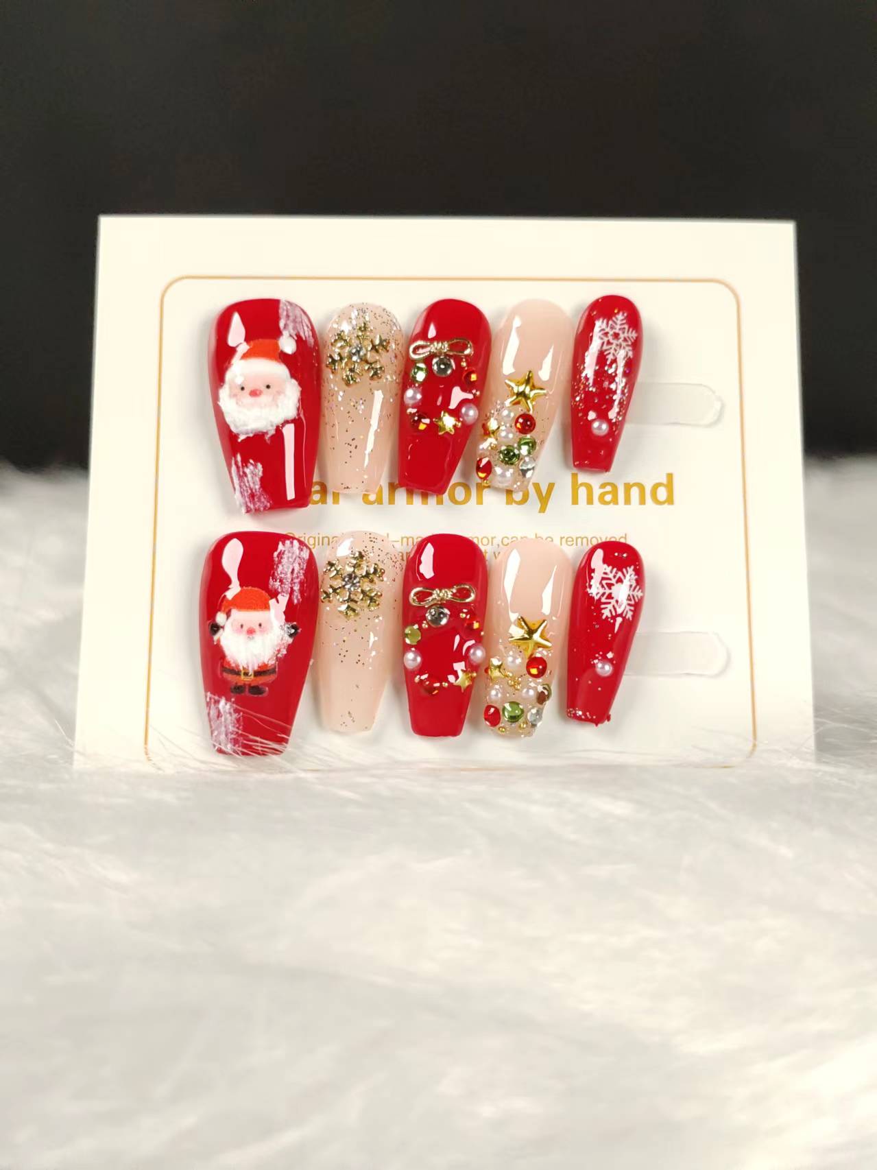 Christmas Handmade nails JC0136