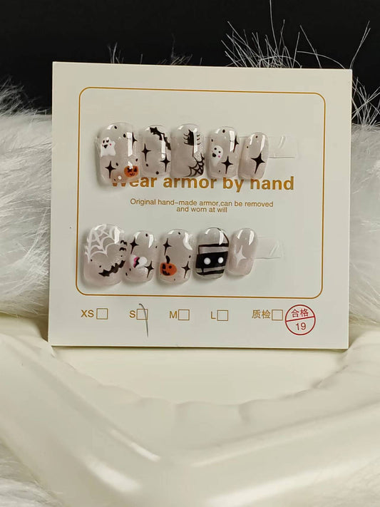 Cute Ghost Handmade nails JC046