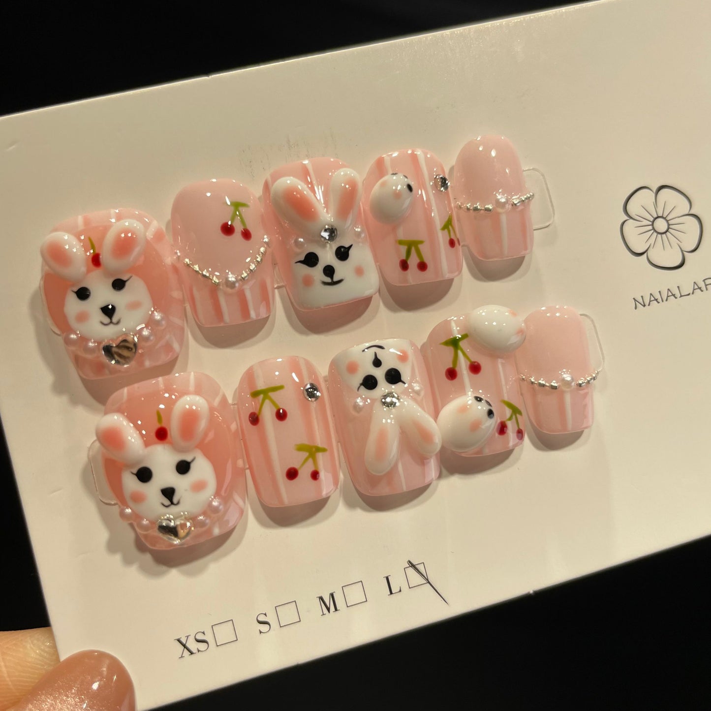 HelloKitty prensa sobre uñas tira larga 40PCS JLS-391 (copia)