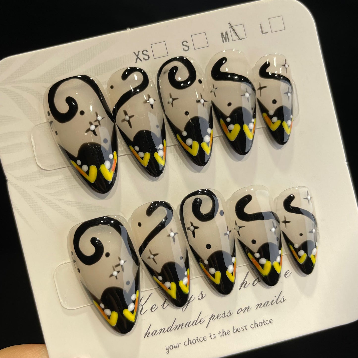 Handmade Press On Nails Medium Almond Koakuma-DaiRS