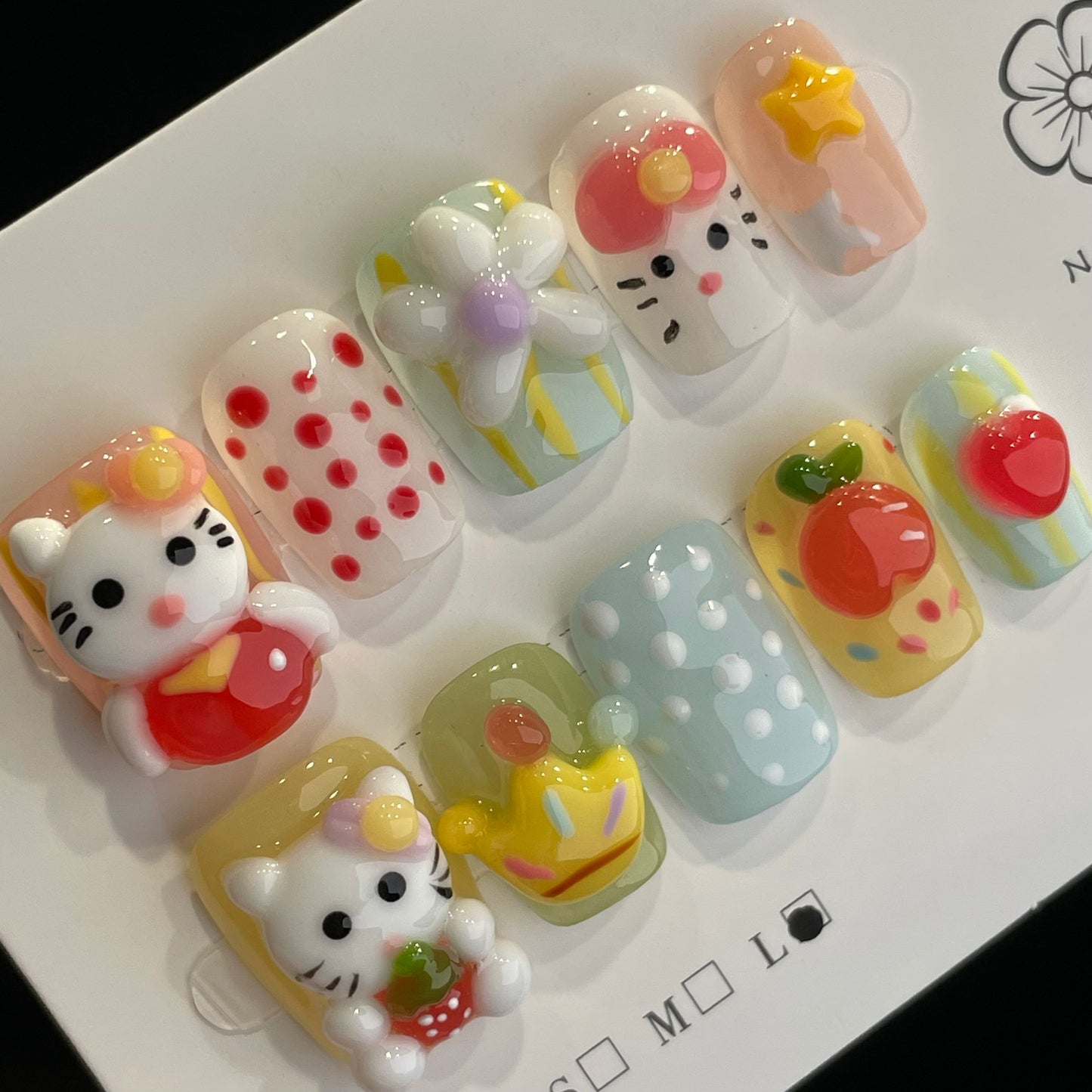 HelloKitty prensa sobre uñas tira larga 40PCS JLS-391 (copia)