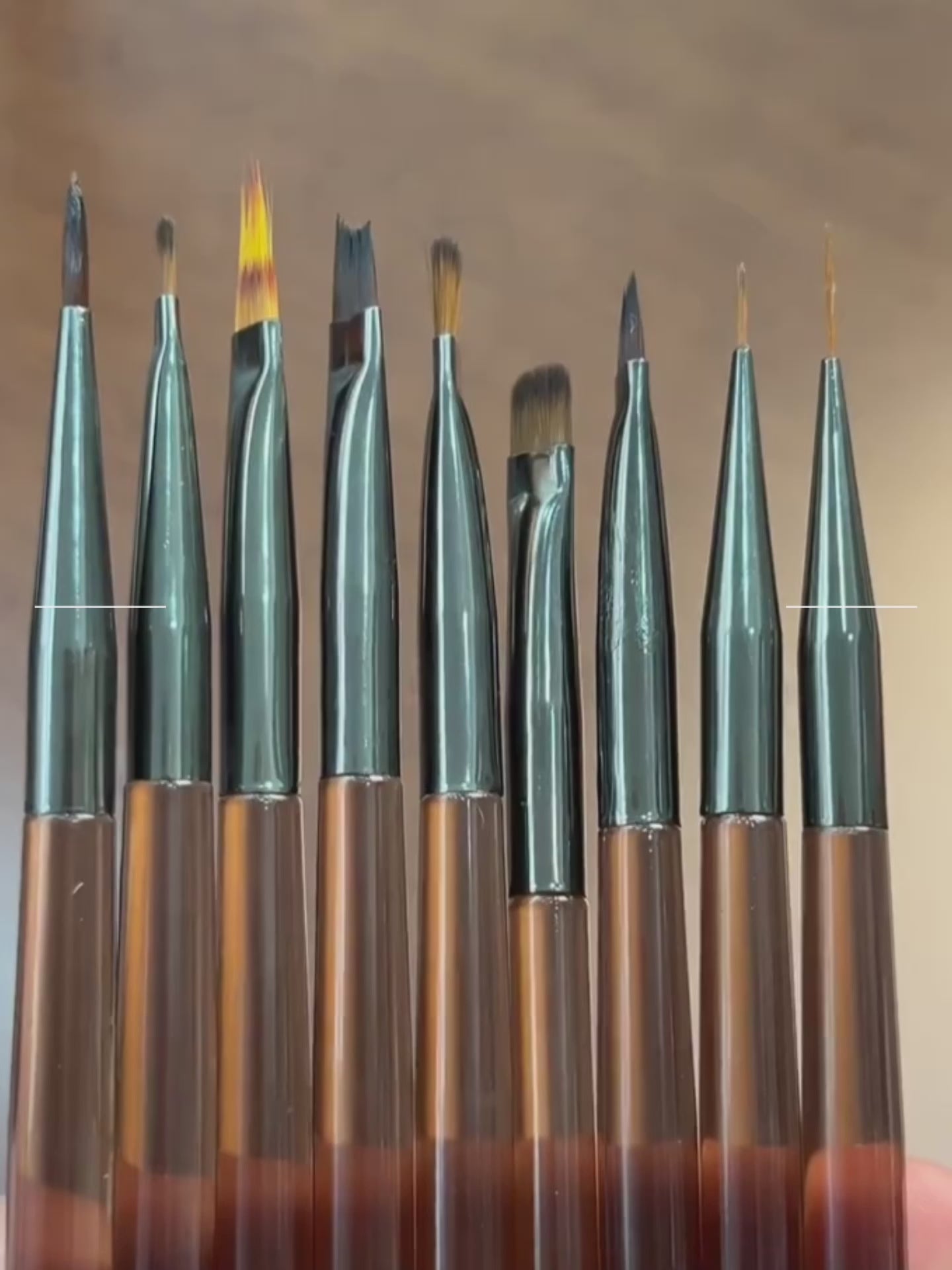 9pcs Nail Detail Paint Brushes Set