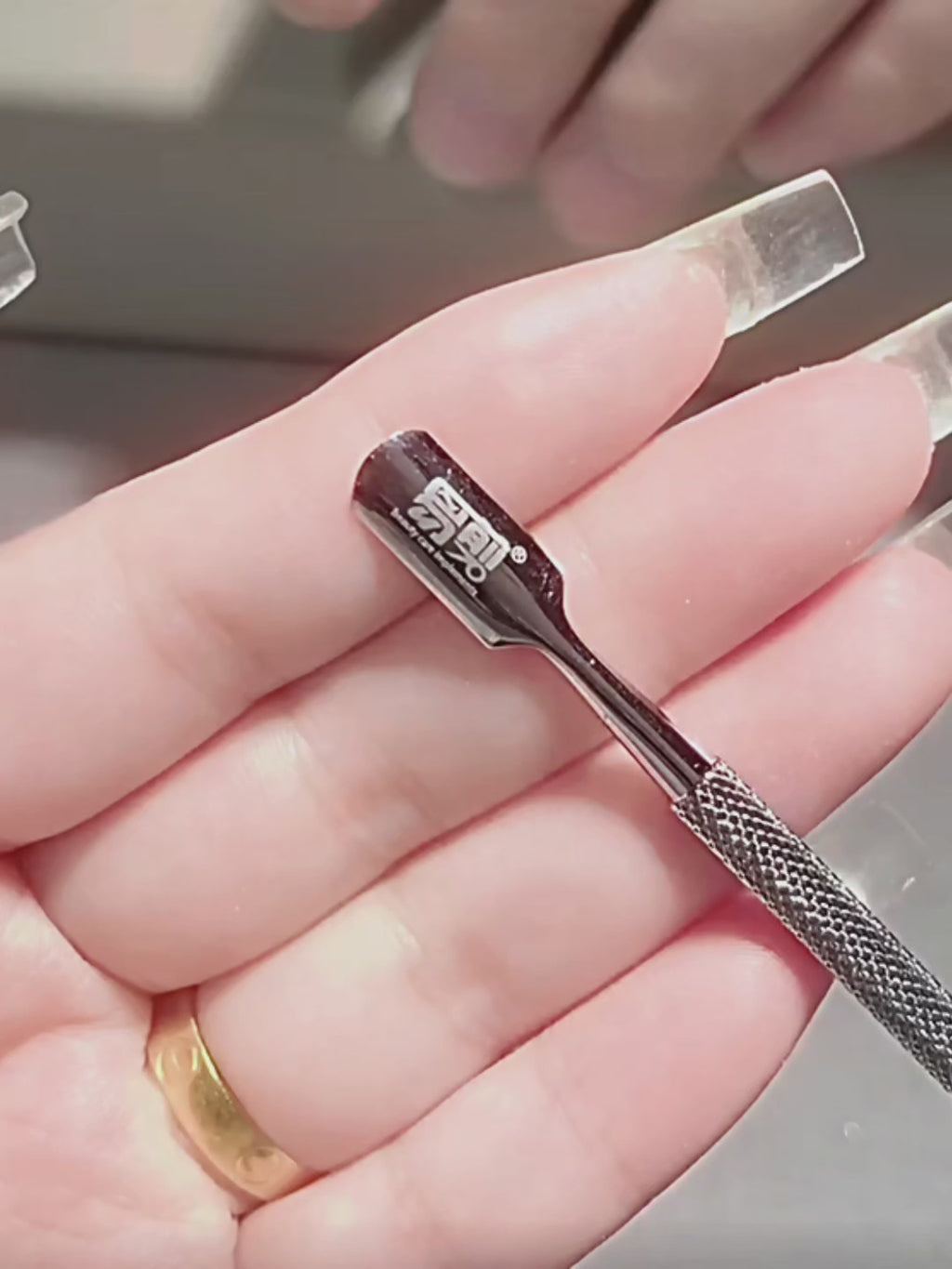 Professional Cuticle Pusher and Spoon Nail Clear