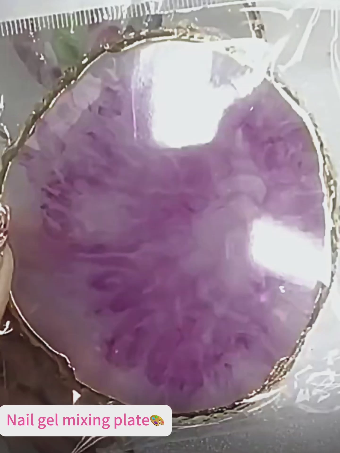 nail gel mixing plate（random color)