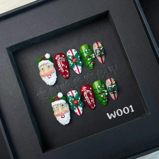 Handmade press on nail W001