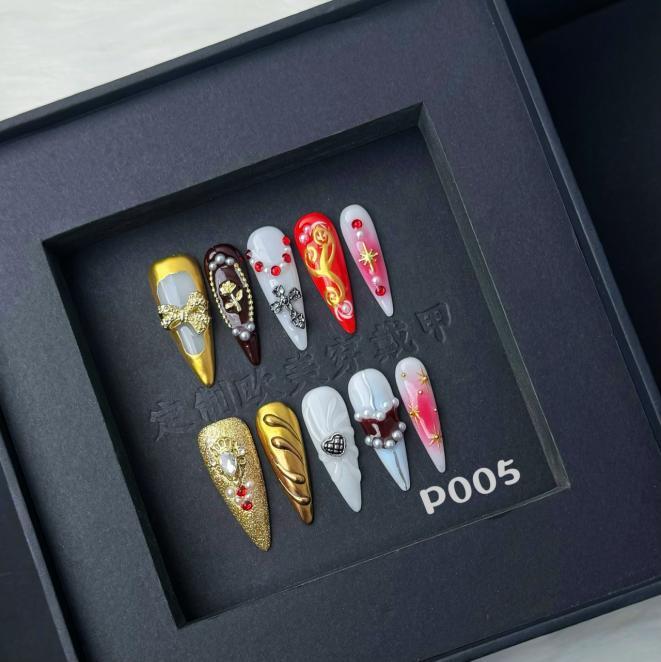 Handmade press on nail P005