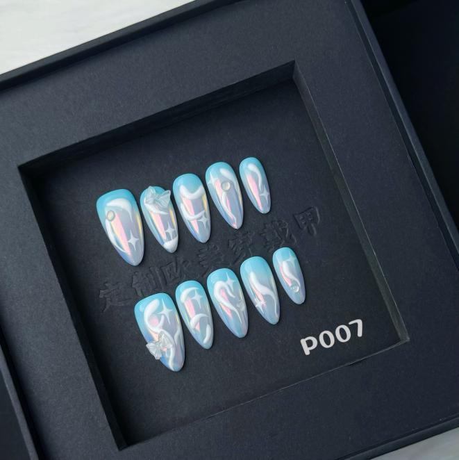 Handmade press on nail P007