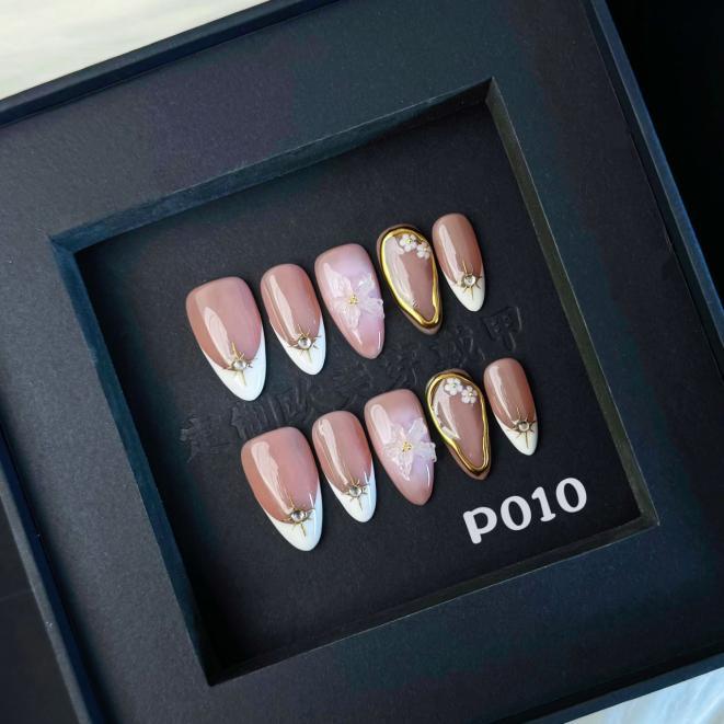 Handmade press on nail P010
