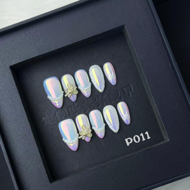 Handmade press on nail P011