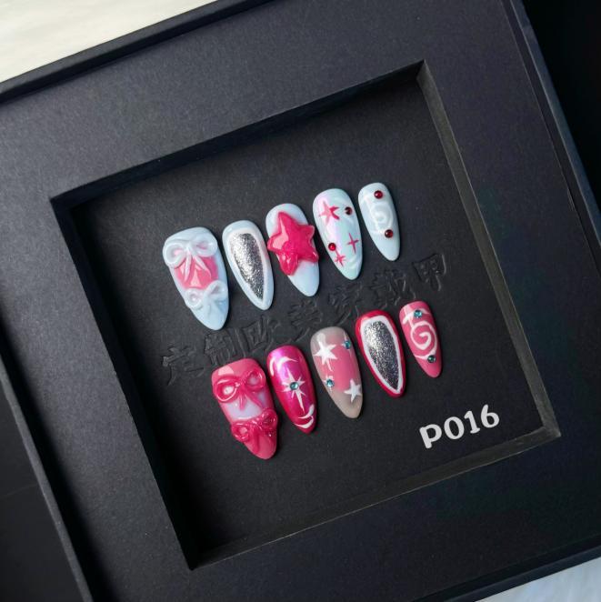 Handmade press on nail P016