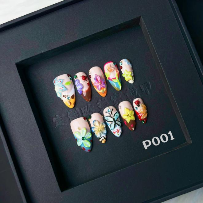 Handmade press on nail P001